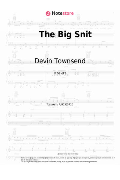 Ноты, аккорды Devin Townsend - The Big Snit