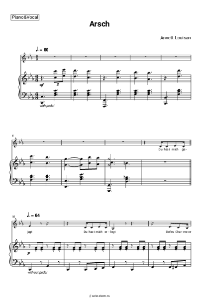 Ноты, аккорды Annett Louisan - Arsch