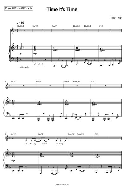 Ноты, аккорды Talk Talk - Time It's Time