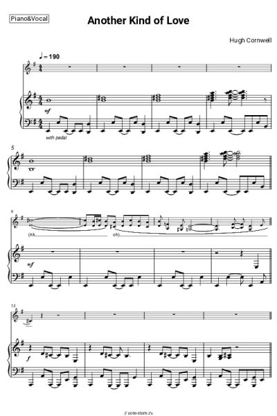 Ноты, аккорды Hugh Cornwell - Another Kind of Love