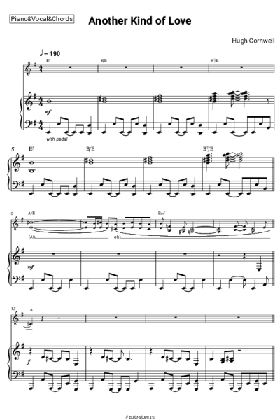 Ноты, аккорды Hugh Cornwell - Another Kind of Love
