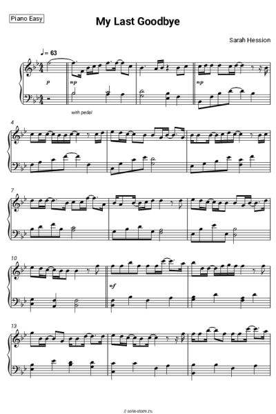 undefined Sarah Hession - My Last Goodbye