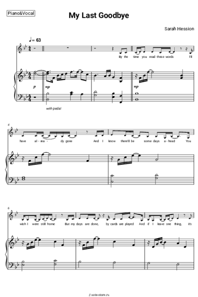 undefined Sarah Hession - My Last Goodbye
