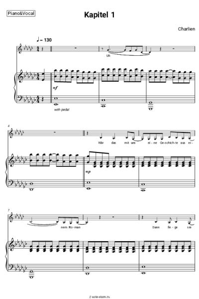Ноты, аккорды Charlien - Kapitel 1