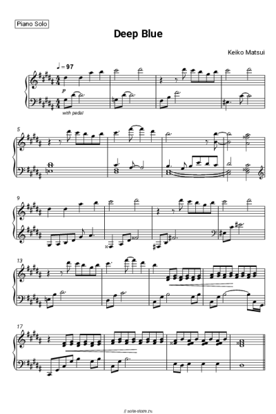 Ноты, аккорды Keiko Matsui - Deep blue