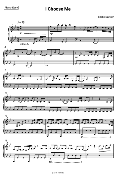 Ноты, аккорды Sadie Barlow - I Choose Me
