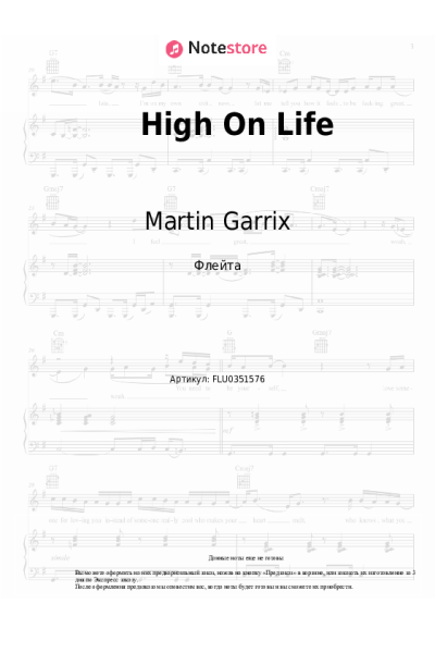 Ноты, аккорды Martin Garrix, BONN - High On Life