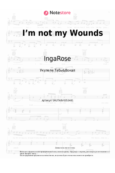 Ноты, аккорды IngaRose - I’m not my Wounds