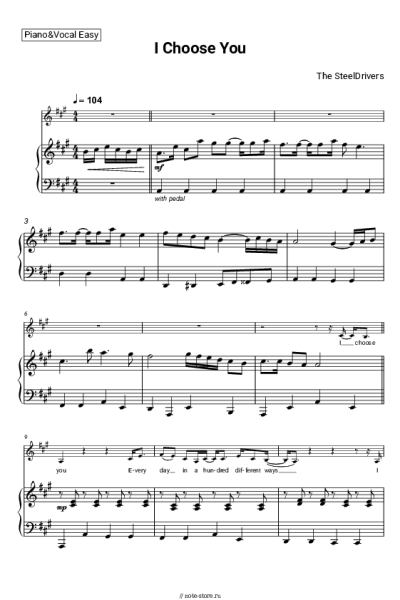 Ноты, аккорды The SteelDrivers - I Choose You