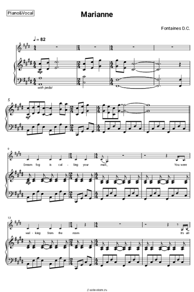 Ноты, аккорды Fontaines D.C. - Marianne
