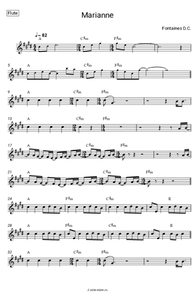 Ноты, аккорды Fontaines D.C. - Marianne