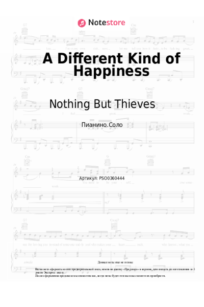 Ноты, аккорды Nothing But Thieves - A Different Kind of Happiness