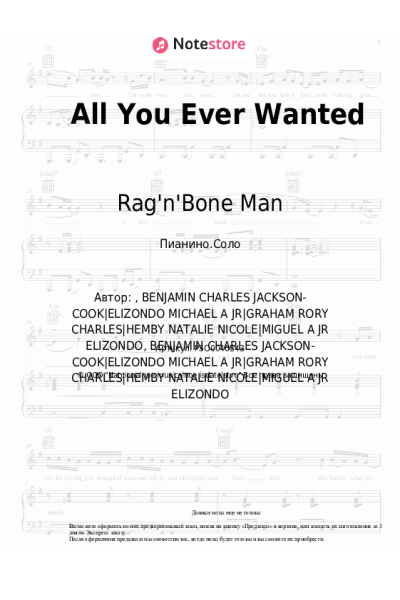 undefined Rag'n'Bone Man - All You Ever Wanted