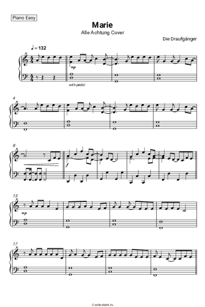 Ноты, аккорды Die Draufgänger - Marie