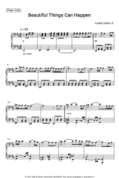Ноты, аккорды Leslie Odom Jr. - Beautiful Things Can Happen