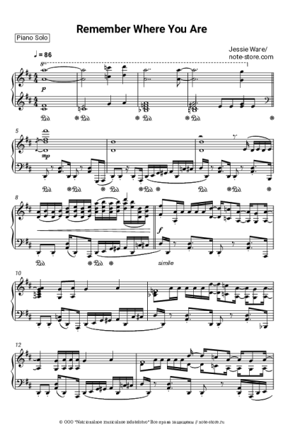 Ноты, аккорды Jessie Ware - Remember Where You Are