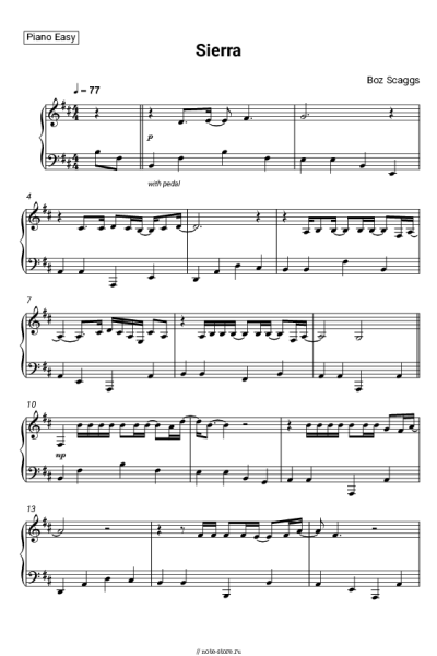 Ноты, аккорды Boz Scaggs - Sierra