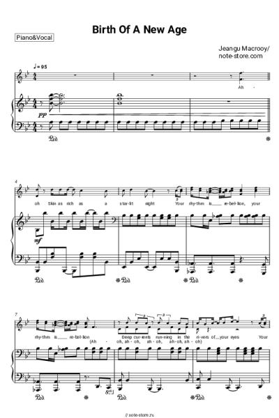 Ноты, аккорды Jeangu Macrooy - Birth of a New Age