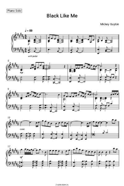 Ноты, аккорды Mickey Guyton - Black Like Me