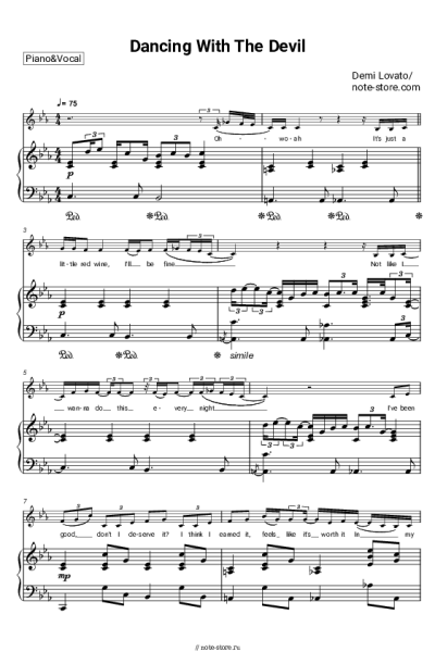 Ноты, аккорды Demi Lovato - Dancing With The Devil