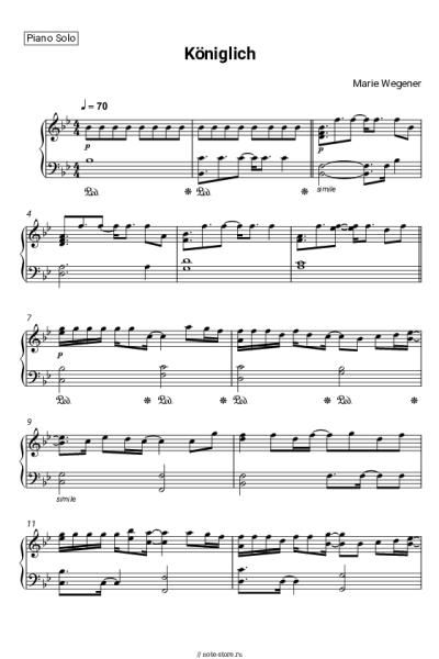 Ноты, аккорды Marie Wegener - Königlich