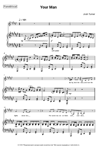 Ноты, аккорды Josh Turner - Your Man