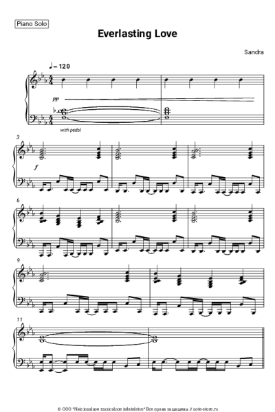 Ноты, аккорды Sandra - Everlasting Love