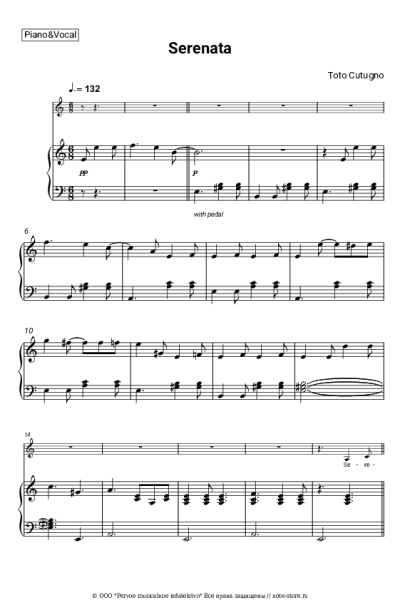 Ноты, аккорды Toto Cutugno - Serenata