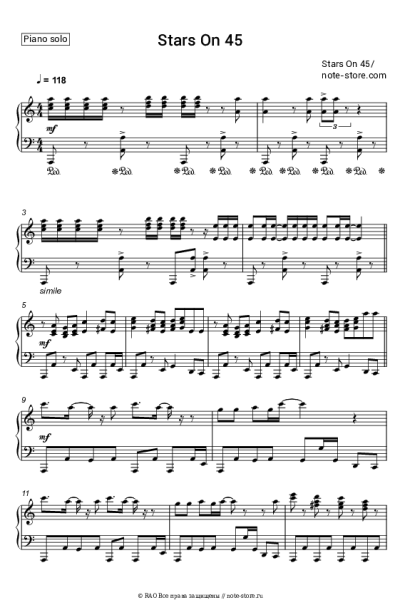 Ноты, аккорды Stars On 45 - Stars On 45
