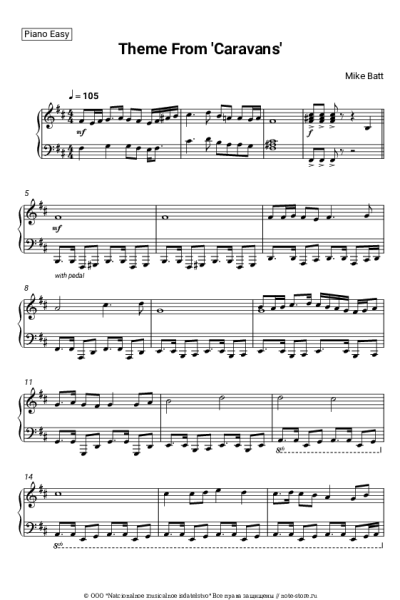 Ноты, аккорды Mike Batt - Theme From 'Caravans'