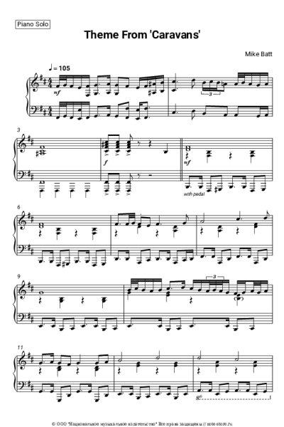 Ноты, аккорды Mike Batt - Theme From 'Caravans'