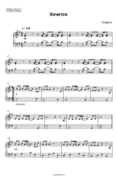 Ноты, аккорды Градусы - Хочется