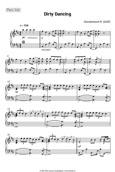 Ноты, аккорды Glockenbach, ASDÍS - Dirty Dancing