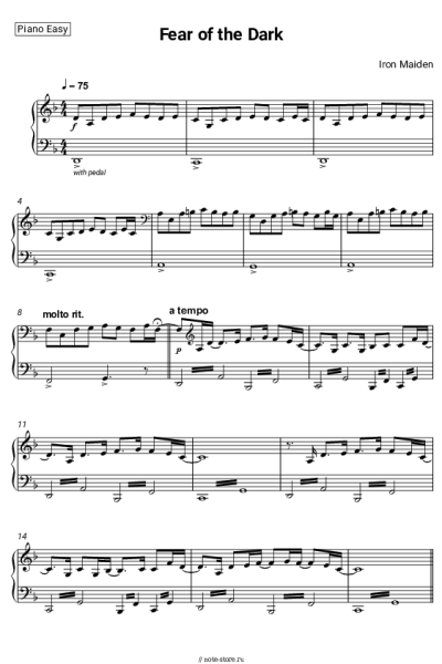 Ноты, аккорды Iron Maiden - Fear of the Dark