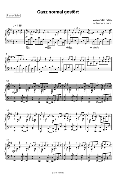 Ноты, аккорды Alexander Eder - Ganz normal gestört