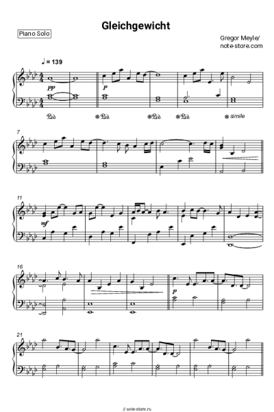 Ноты, аккорды Gregor Meyle - Gleichgewicht