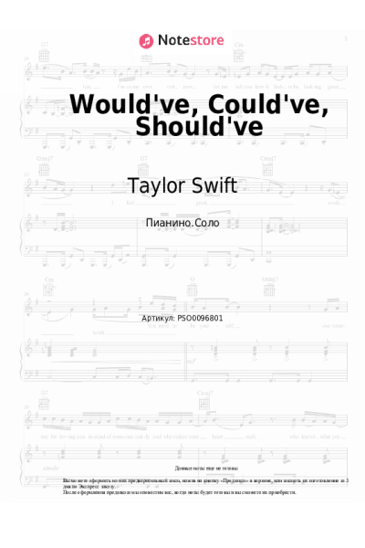 undefined Taylor Swift - Would've, Could've, Should've