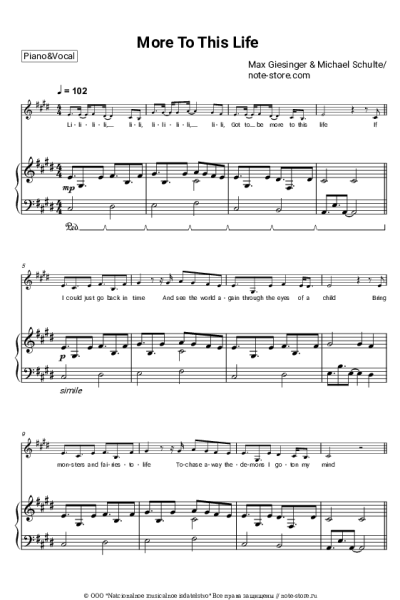 Ноты, аккорды Michael Schulte, Max Giesinger - More To This Life
