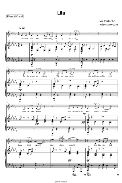 Ноты, аккорды Lea Pietsch - Lila