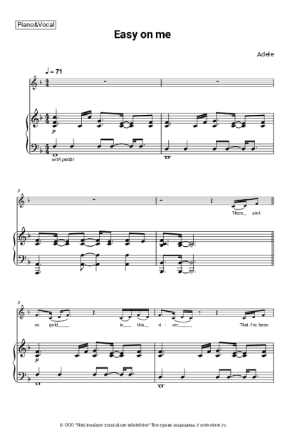 Ноты, аккорды Adele - Easy On Me
