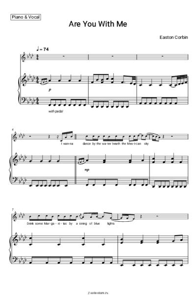 Ноты, аккорды Easton Corbin - Are You With Me