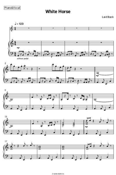 Ноты, аккорды Laid Back - White Horse