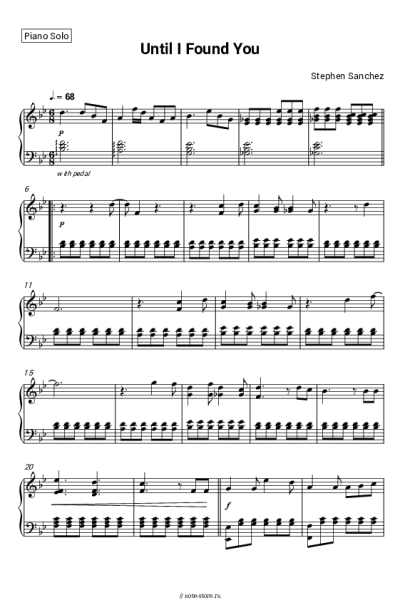 Ноты, аккорды Stephen Sanchez - Until I Found You