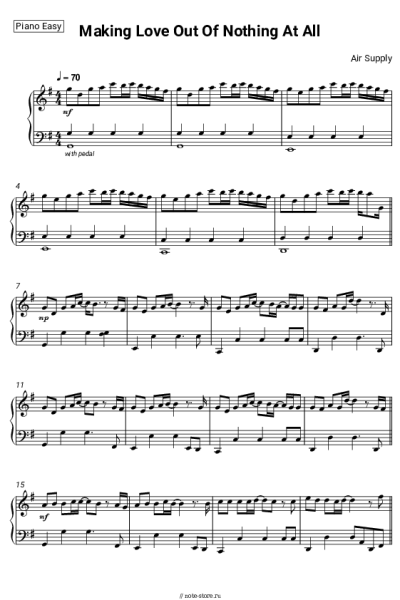 Ноты, аккорды Air Supply - Making Love Out Of Nothing At All