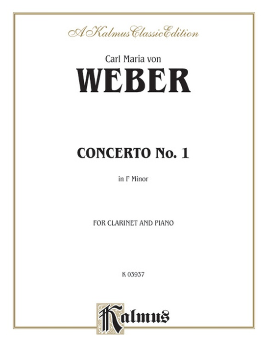 Карл Мария фон Вебер - Концерт для кларнета № 1 фа минор, соч. 73: Часть 1. Аллегро ноты для фортепиано