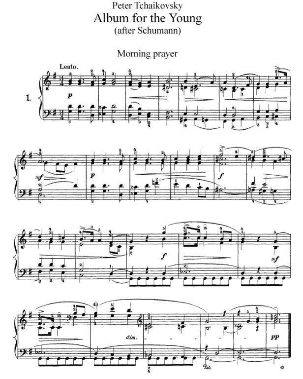 Ноты Петр Ильич Чайковский - Детский альбом Op.39 - Пианино.Соло