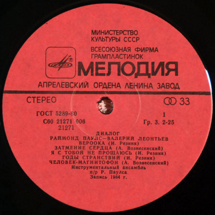 Валерий Леонтьев, Раймонд Паулс  - Верооко ноты для фортепиано