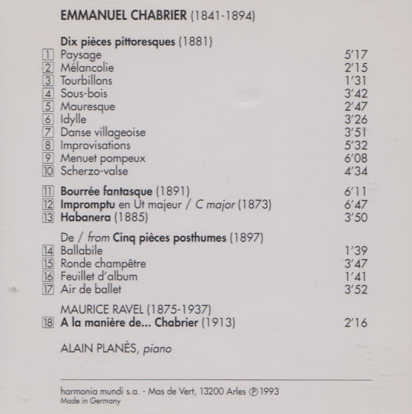 Эммануэль Шабрие - Экспромт до мажор, D 11 ноты для фортепиано