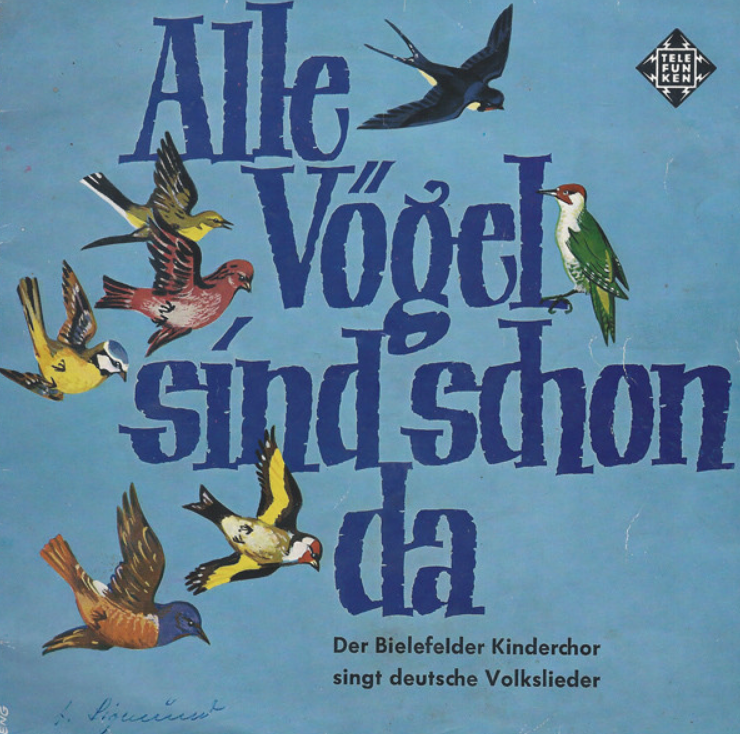 Немецкая народная песня - Птичья свадьба ноты для фортепиано