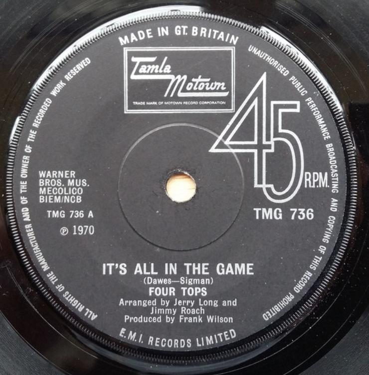 The Four Tops - It's All In The Game ноты для фортепиано